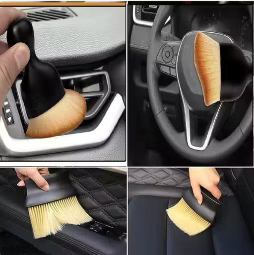 Pack of 6 Premium Microfiber Car Cleaning Kit – Interior & Exterior Car Duster Set with Crystal Coating Spray for Cars, Bikes, SUVs & Plastic Parts