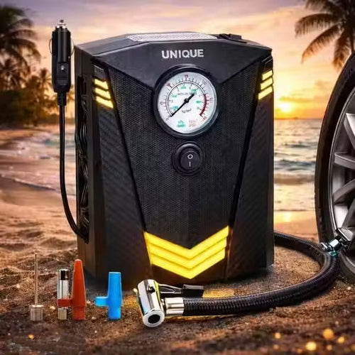 150 PSI Portable Tyre Inflator Pump with LED Light – Fast Air Compressor for Car, Bike & Ball