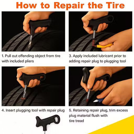 Tubeless Tyre Puncture Repair Kit – Fix Flat Tyres in Minutes